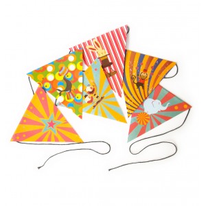 Bandeirinhas de papel Circo