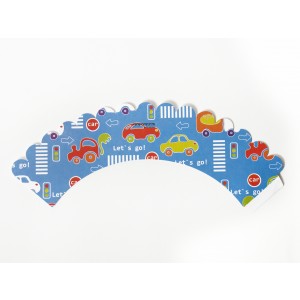 Wrappers de cupcake Carros (carros) - 12uni.