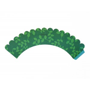 Wrappers de cupcake Jardim (folhas) - 12uni.