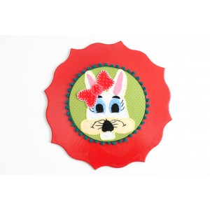 Quadrinho de coelho - vermelho